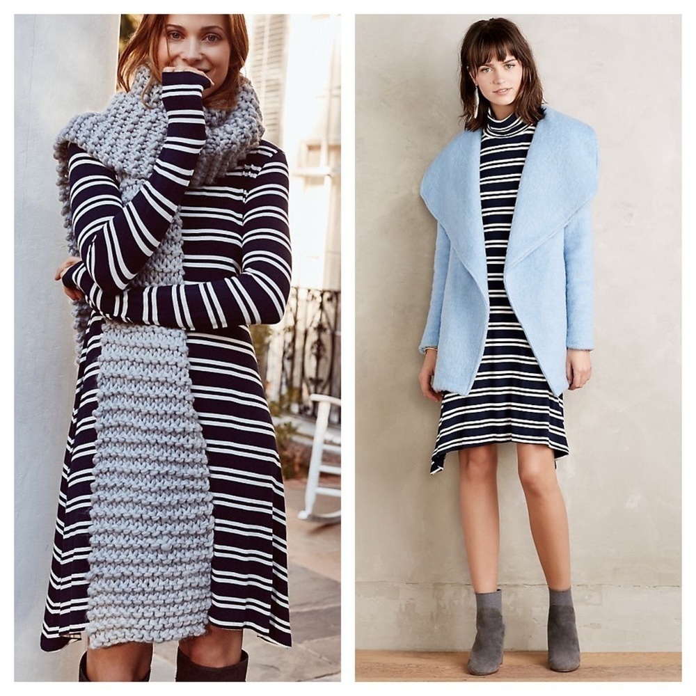 Anthropologie Turtleneck Swing Dress